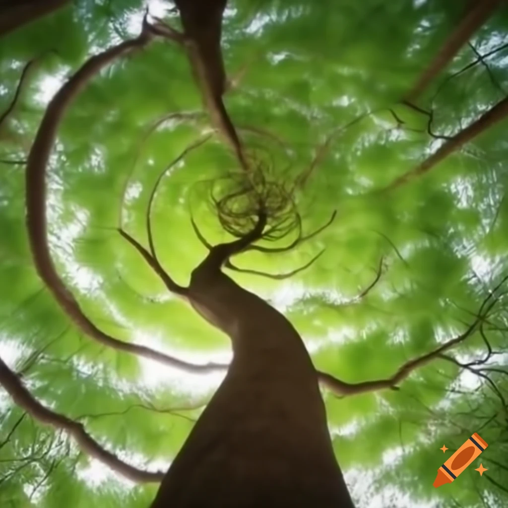 Tree with spiraling shape