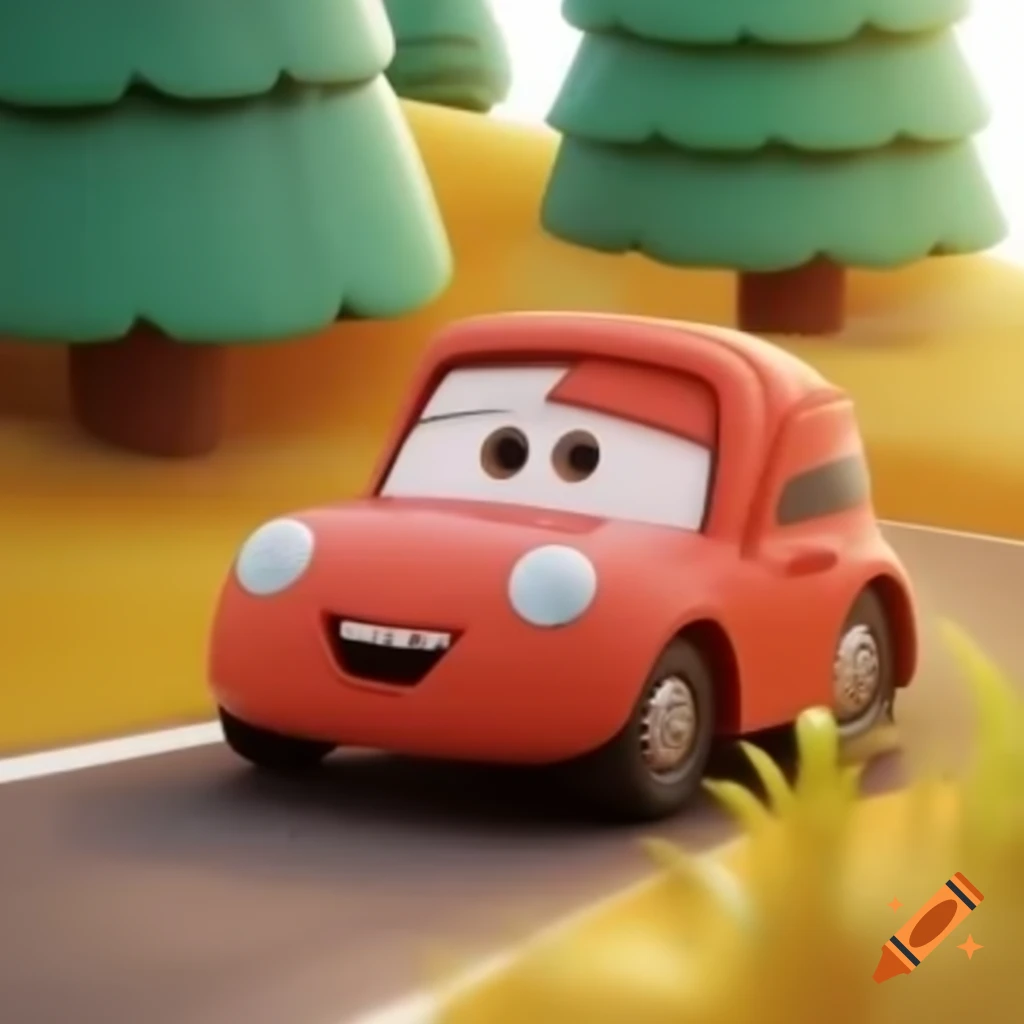 Humorous design of a car with playful features