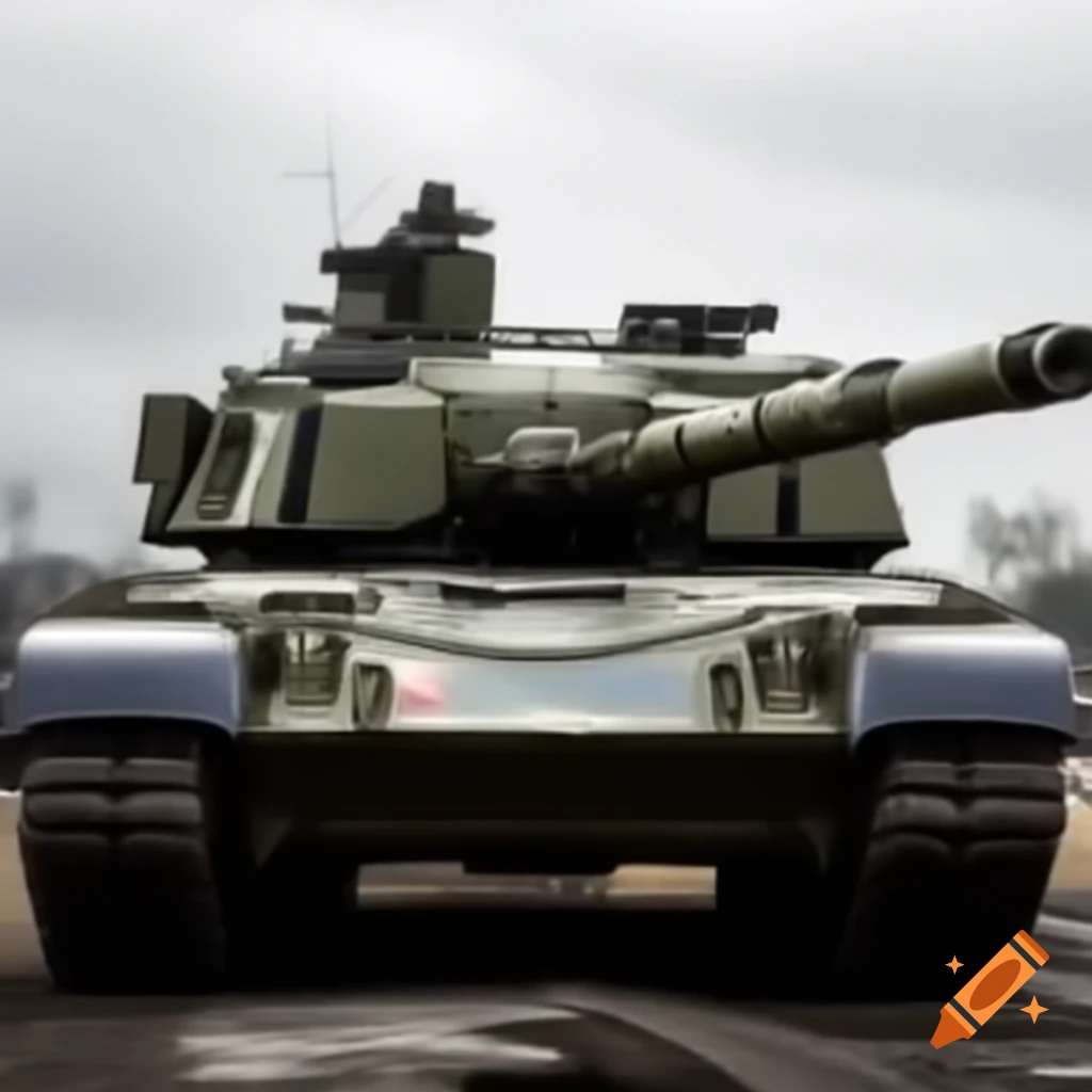 Heavy tank facing the camera
