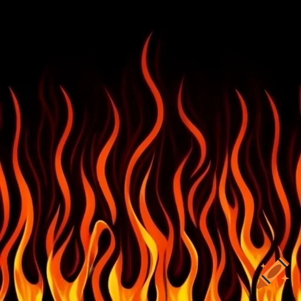 Abstract design featuring fire stripes