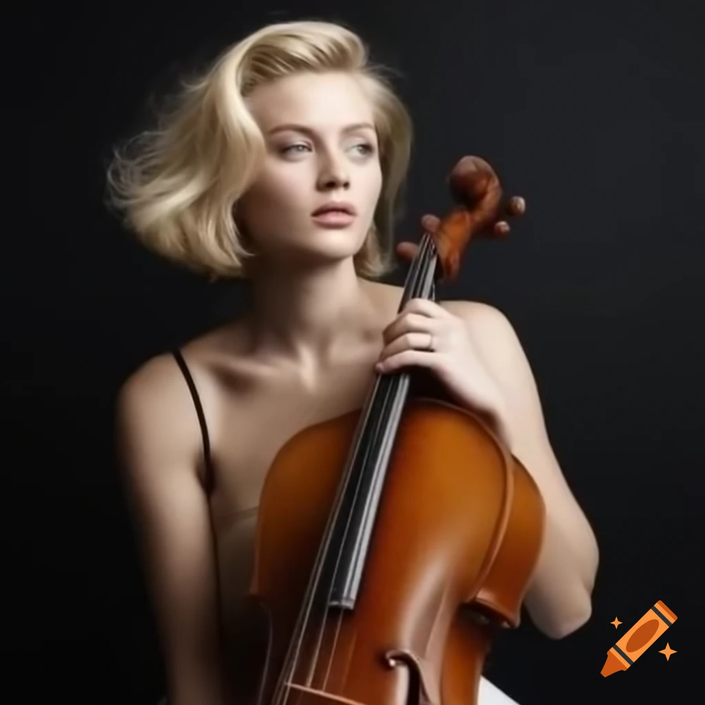 Blonde woman with trendy sidecut hairstyle
