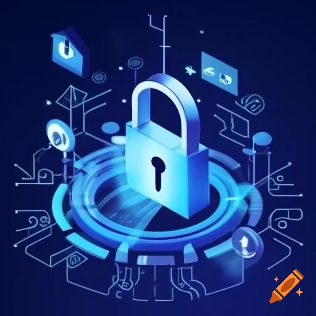 Conceptual representation of sensitive data secured by a lock