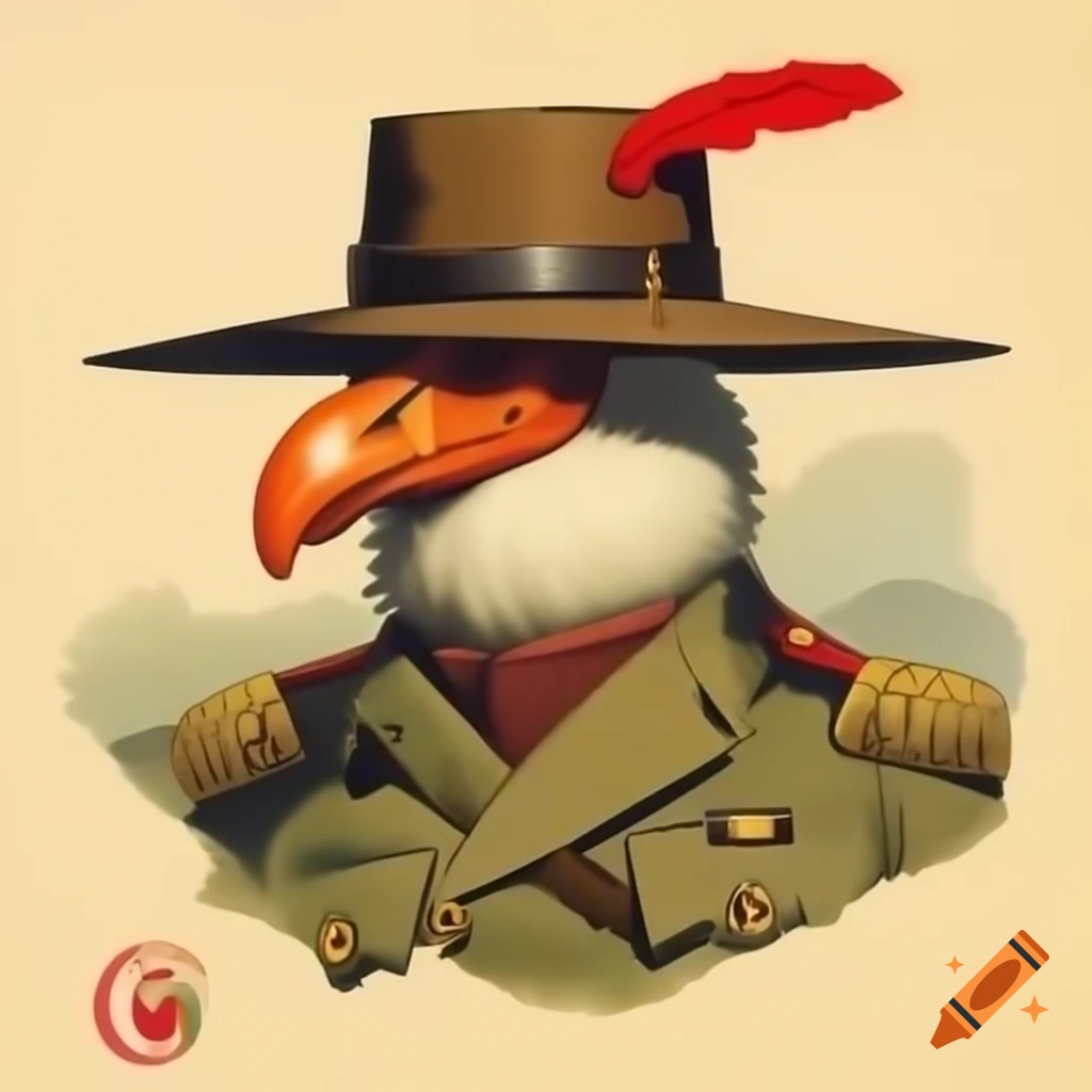 Drawing instructions for a confident face and Boer general's hat