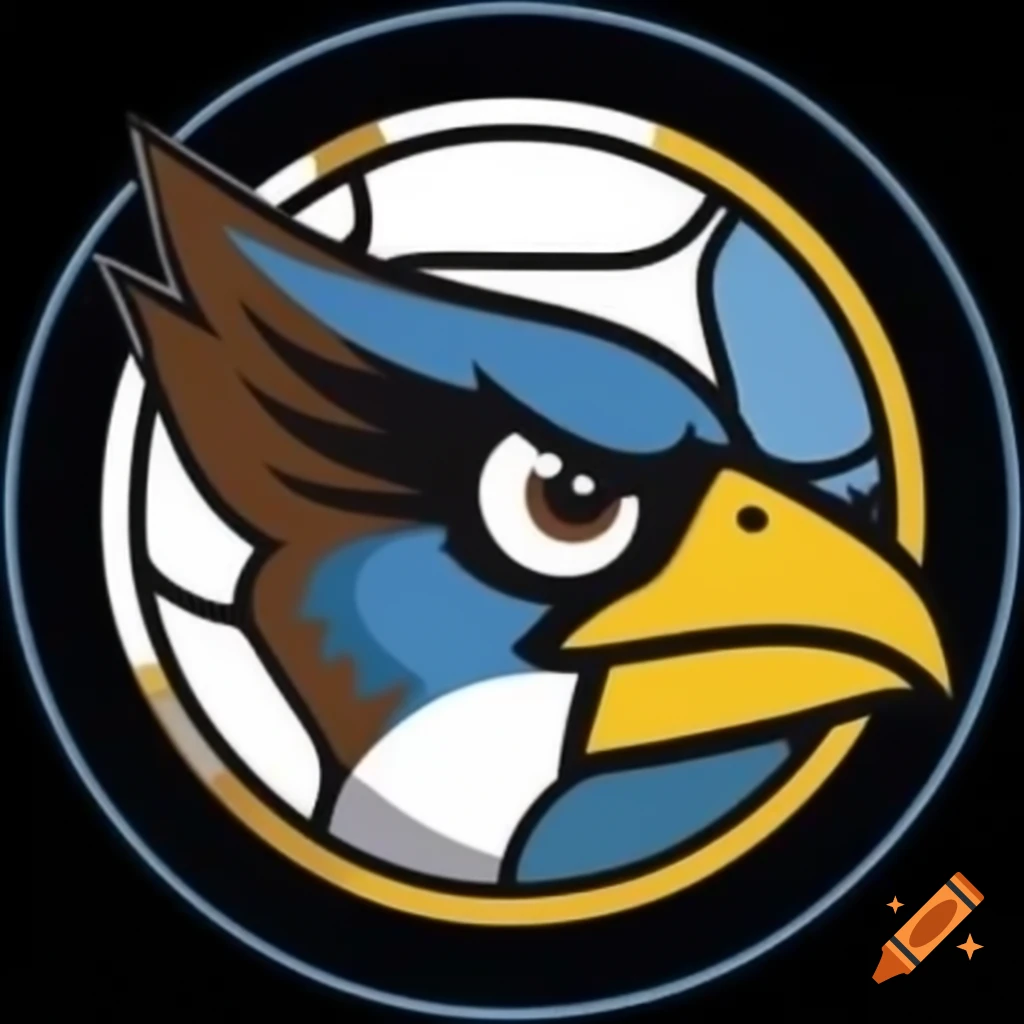Falco icon designed as a circular football club logo
