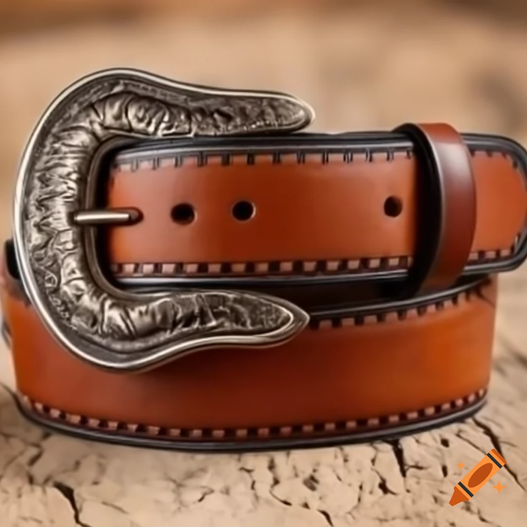 Western style leather belt design
