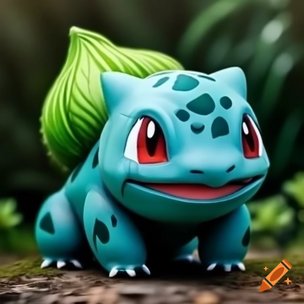 Realistic depiction of Bulbasaur Pokémon