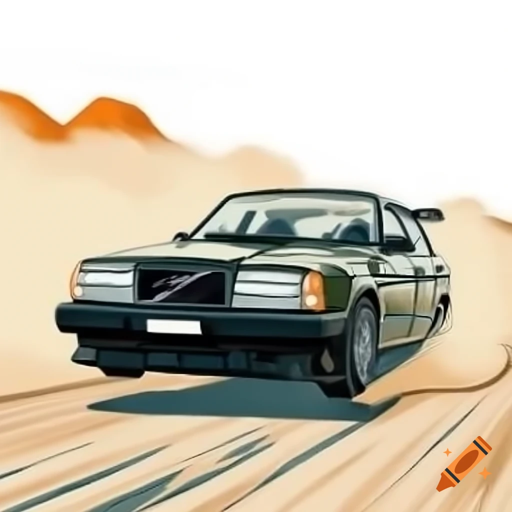 Volvo 740 performing a drift