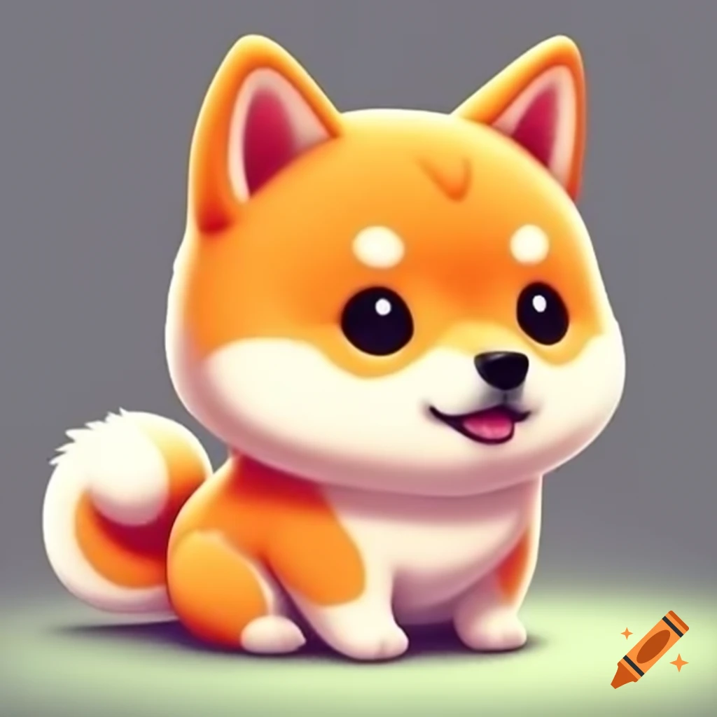 Female shiba inu dog in pop art style