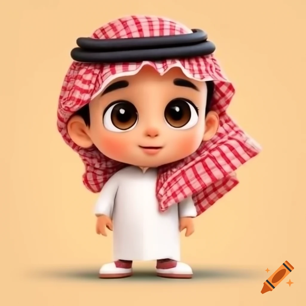 Cartoon of a Saudi child