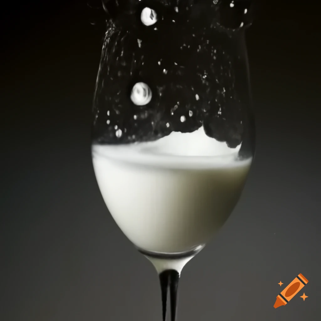 Close-up of drops of milk