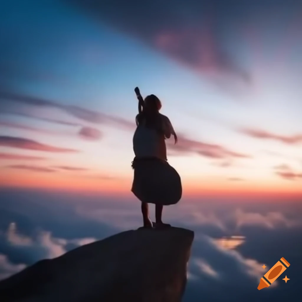 Woman looking at the sky from behind