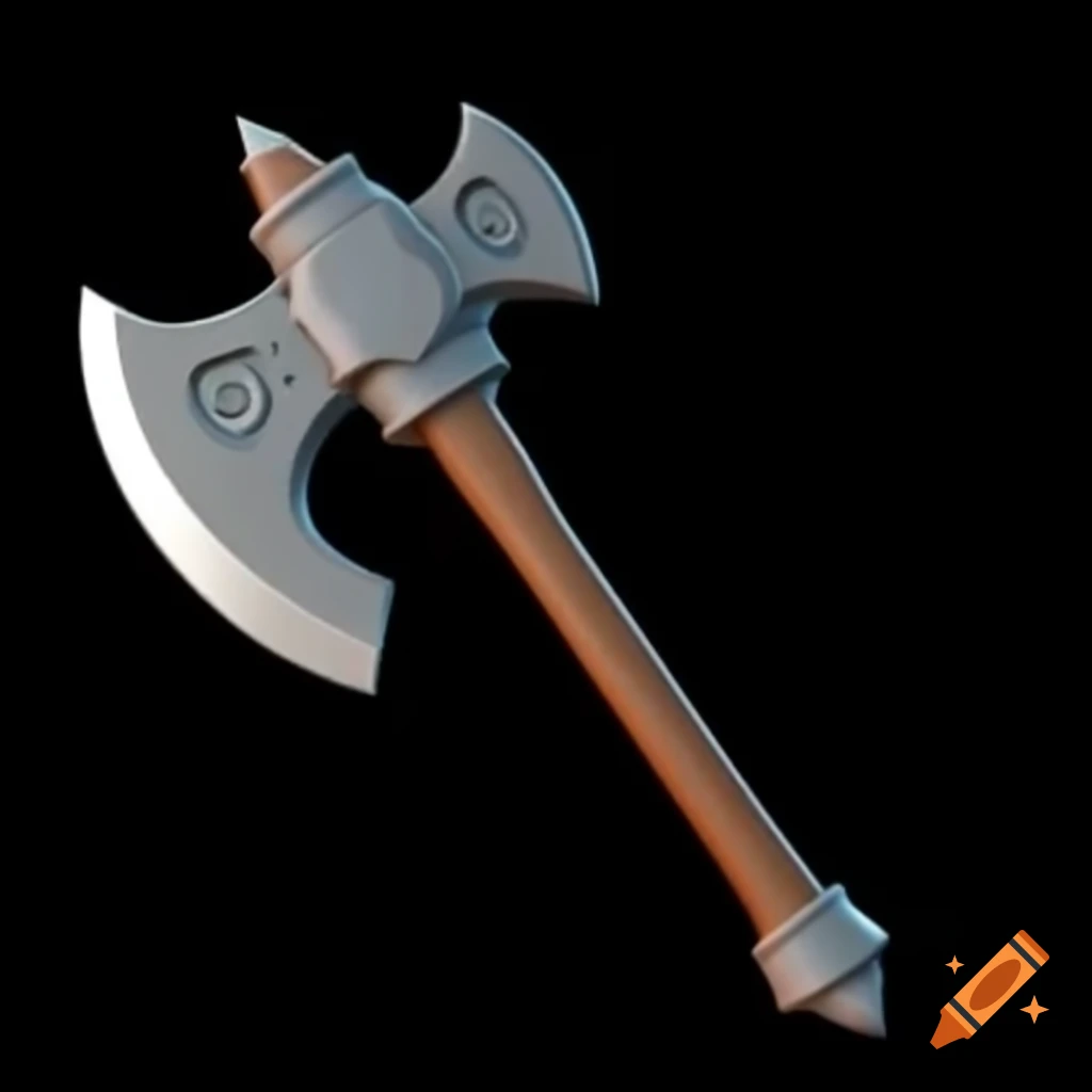 3D representation of a battle axe