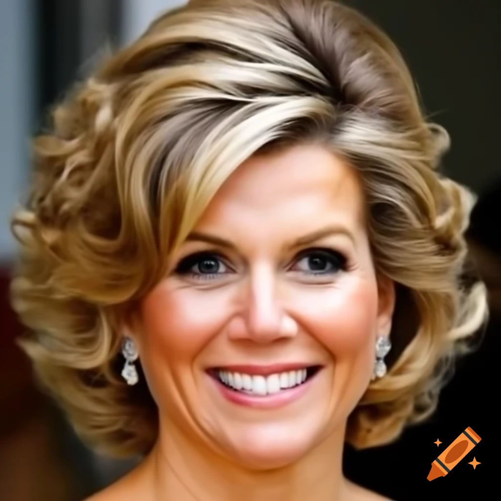 Queen Maxima's new short curly perm hairstyle with bangs
