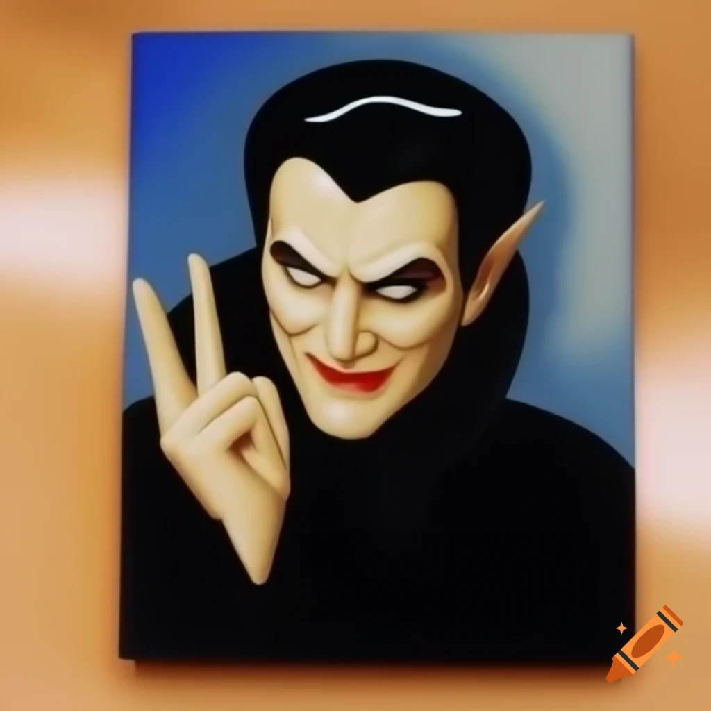 Desktop icon of Dracula with finger in ear