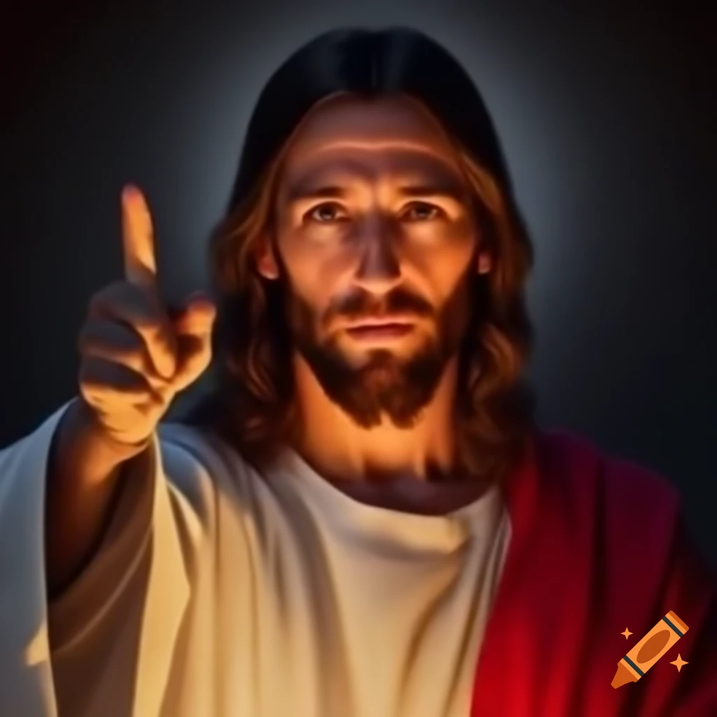 Poster of Jesus in traditional attire, reminiscent of Uncle Sam pointing