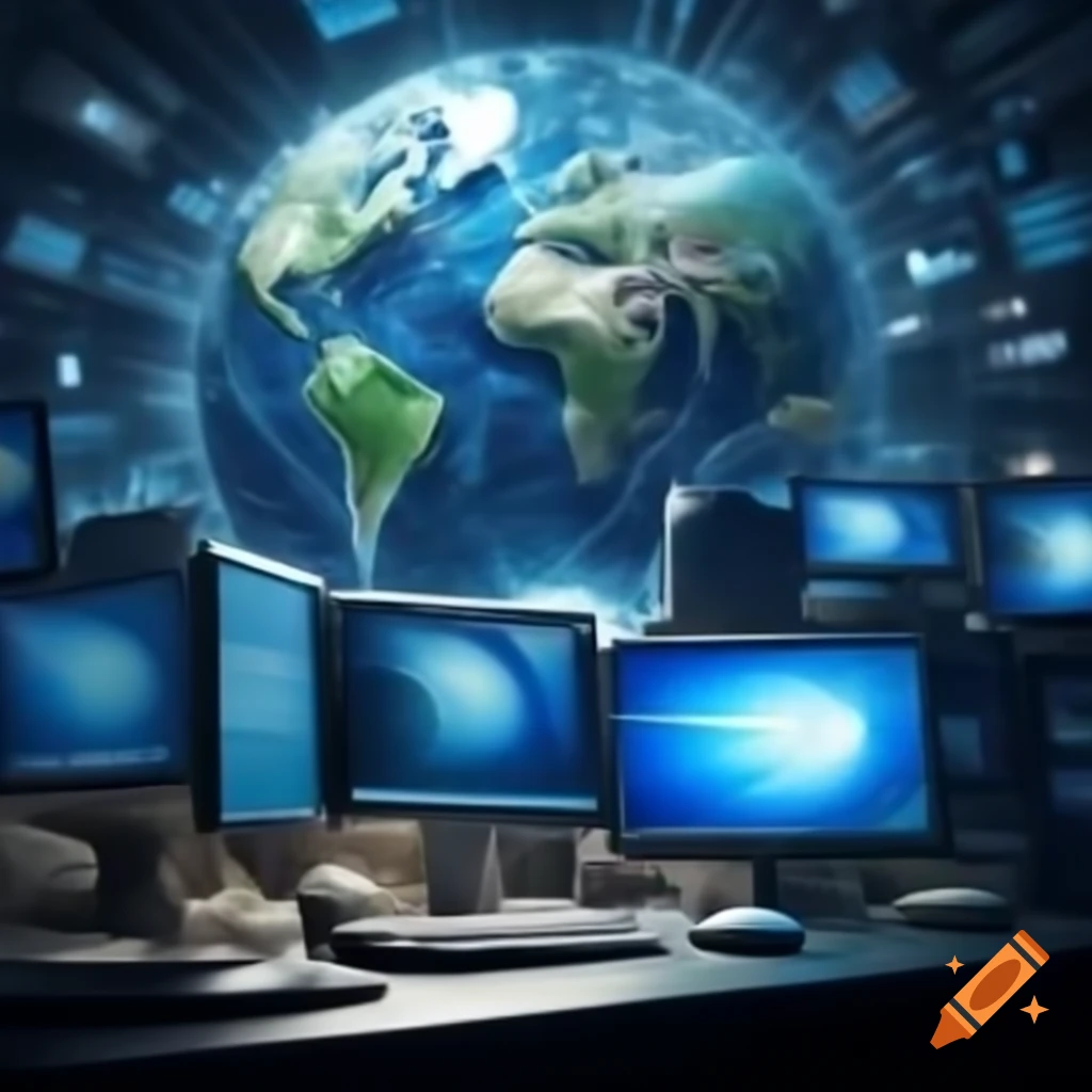 Futuristic world of computers and technology
