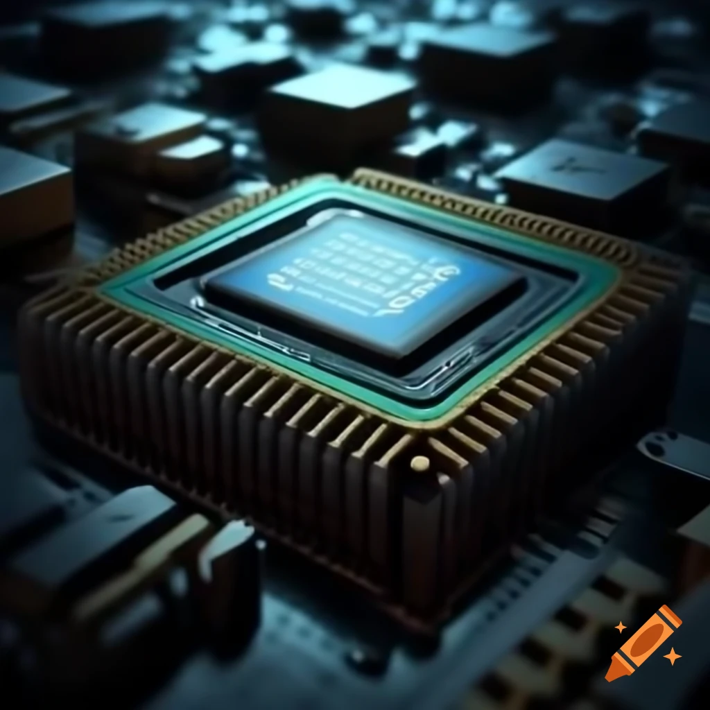 Conceptual image of artificial intelligence CPU