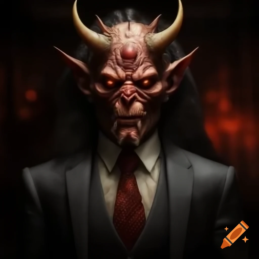 Concept of a demon accountant in an office setting