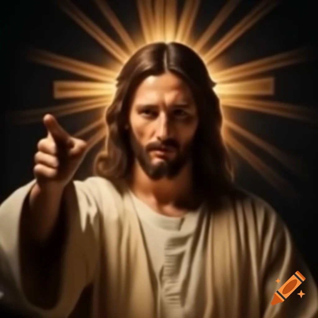 Poster of Jesus in traditional attire, reminiscent of Uncle Sam pointing
