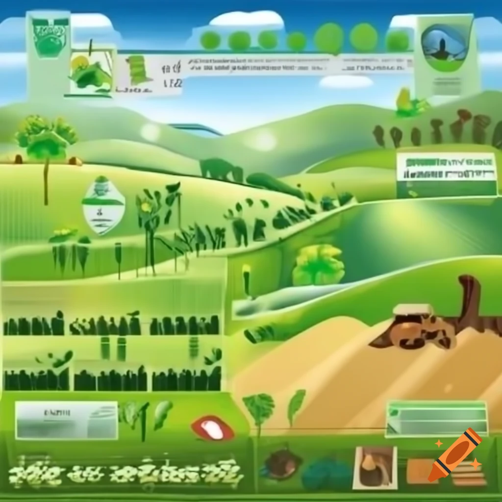 Landscape poster showcasing agricultural and bio-information systems