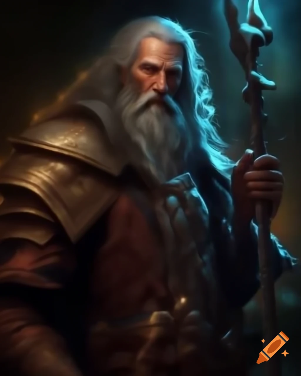 Fantasy storyteller creating a captivating narrative