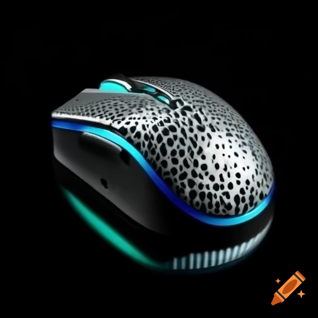 Computer mouse crafted from meteorite glass and metal