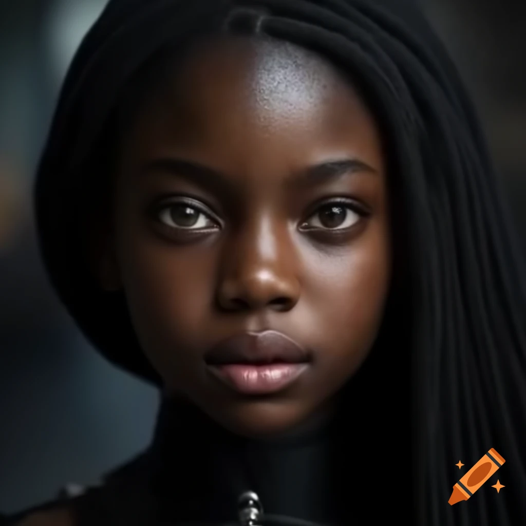 Hyper realistic Portrait Of A Young Female Model With Deep Brown 
