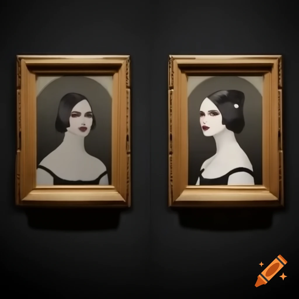 Contrast diptych featuring Southern Slavic woman on right and Gothic woman on left