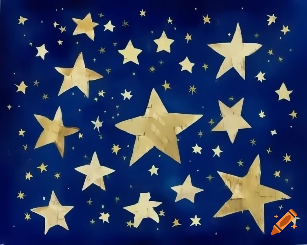 Little girl gazing at the stars on craiyon