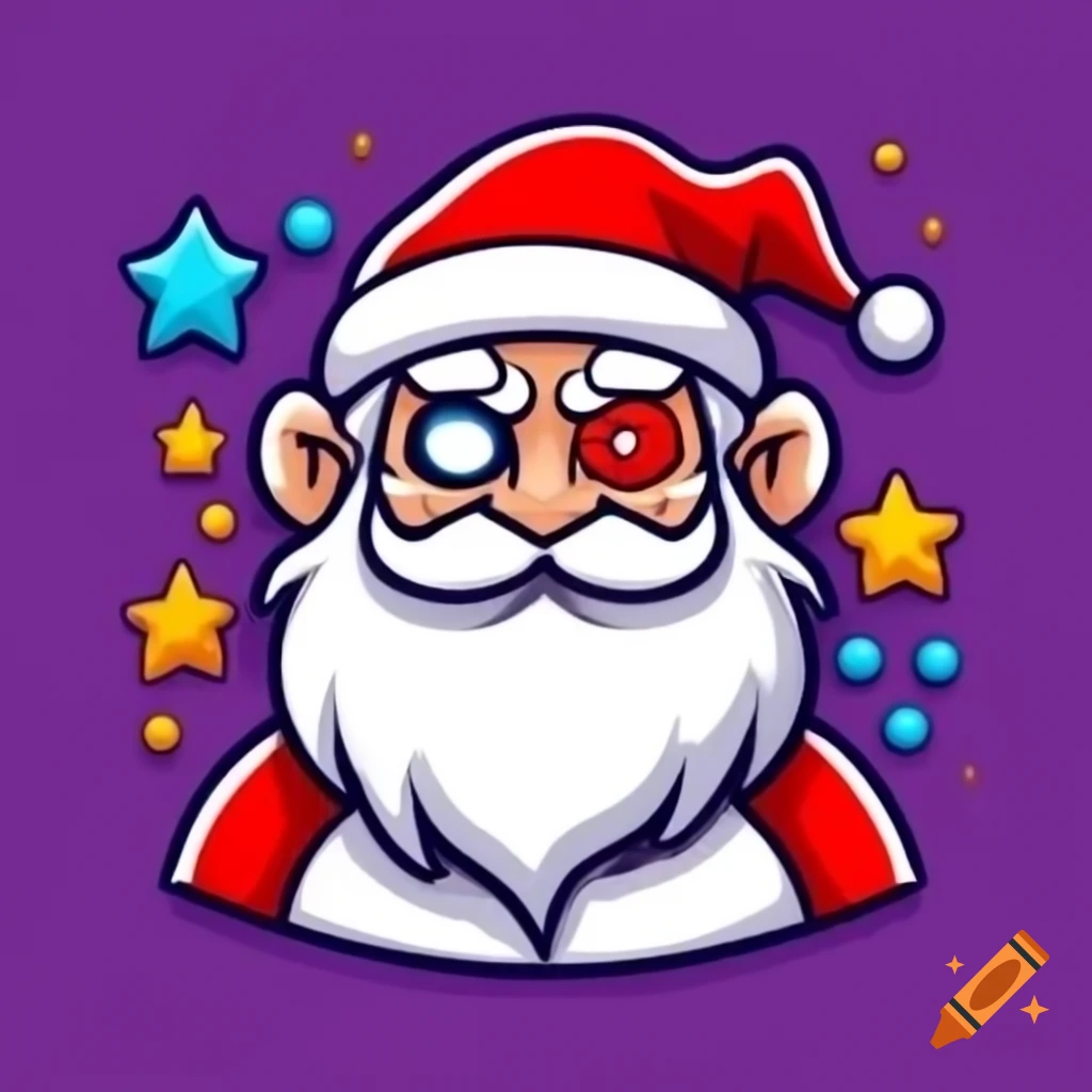 Evil Santa character with menacing expression