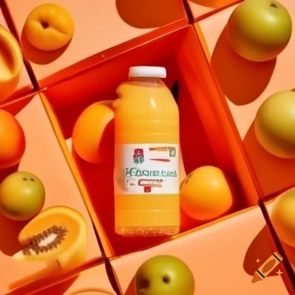 Fruit juice in orange carton