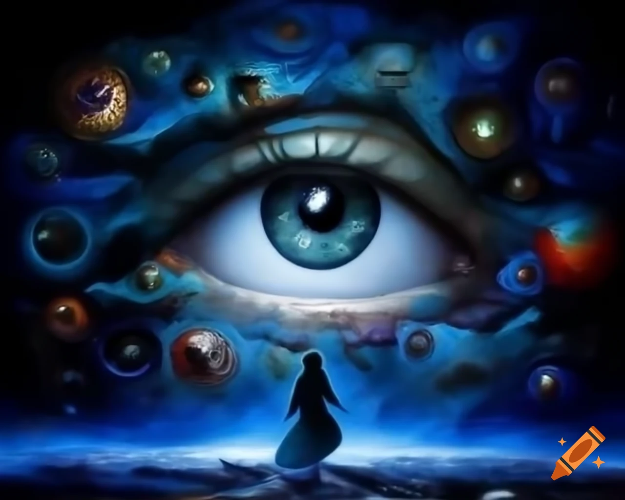 Surreal dreamlike canvas featuring absurd and captivating elements