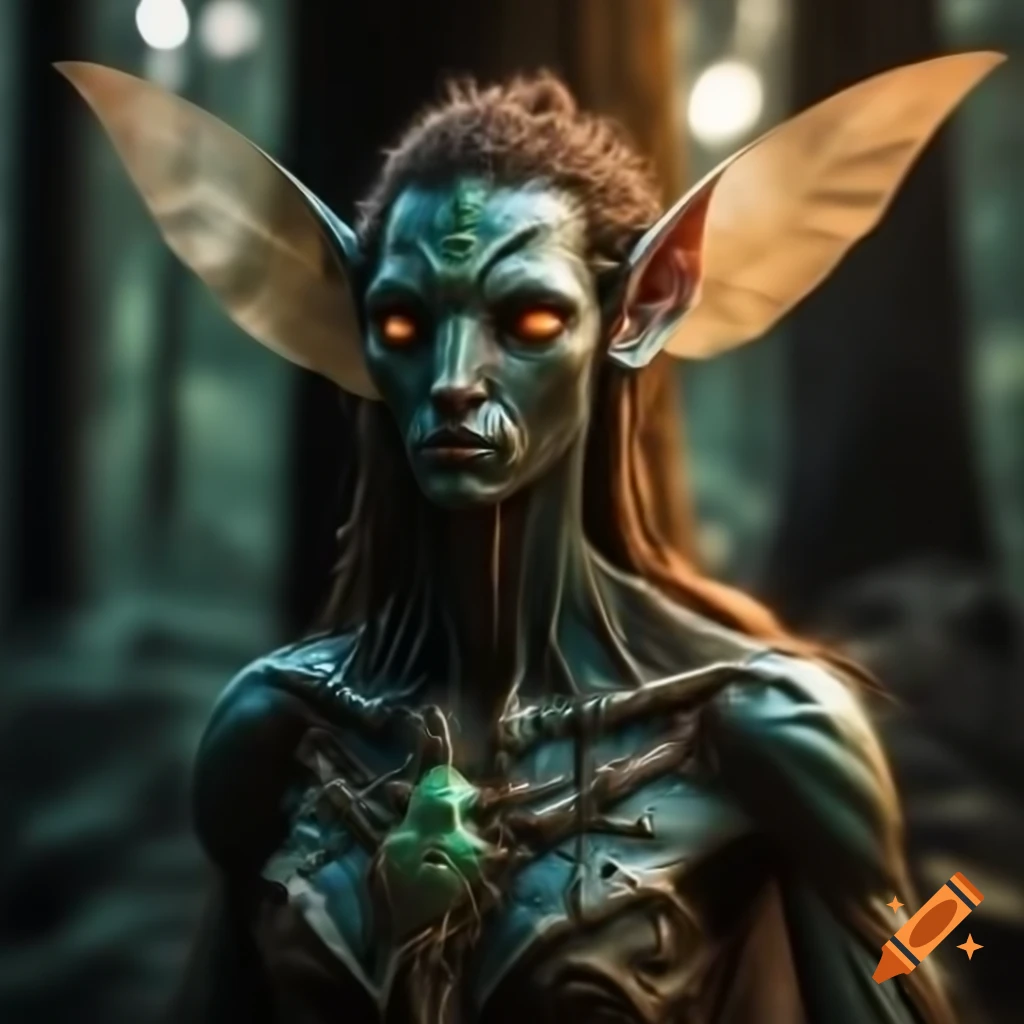 Photorealistic 3D render of a fairy beside a tree in a forest