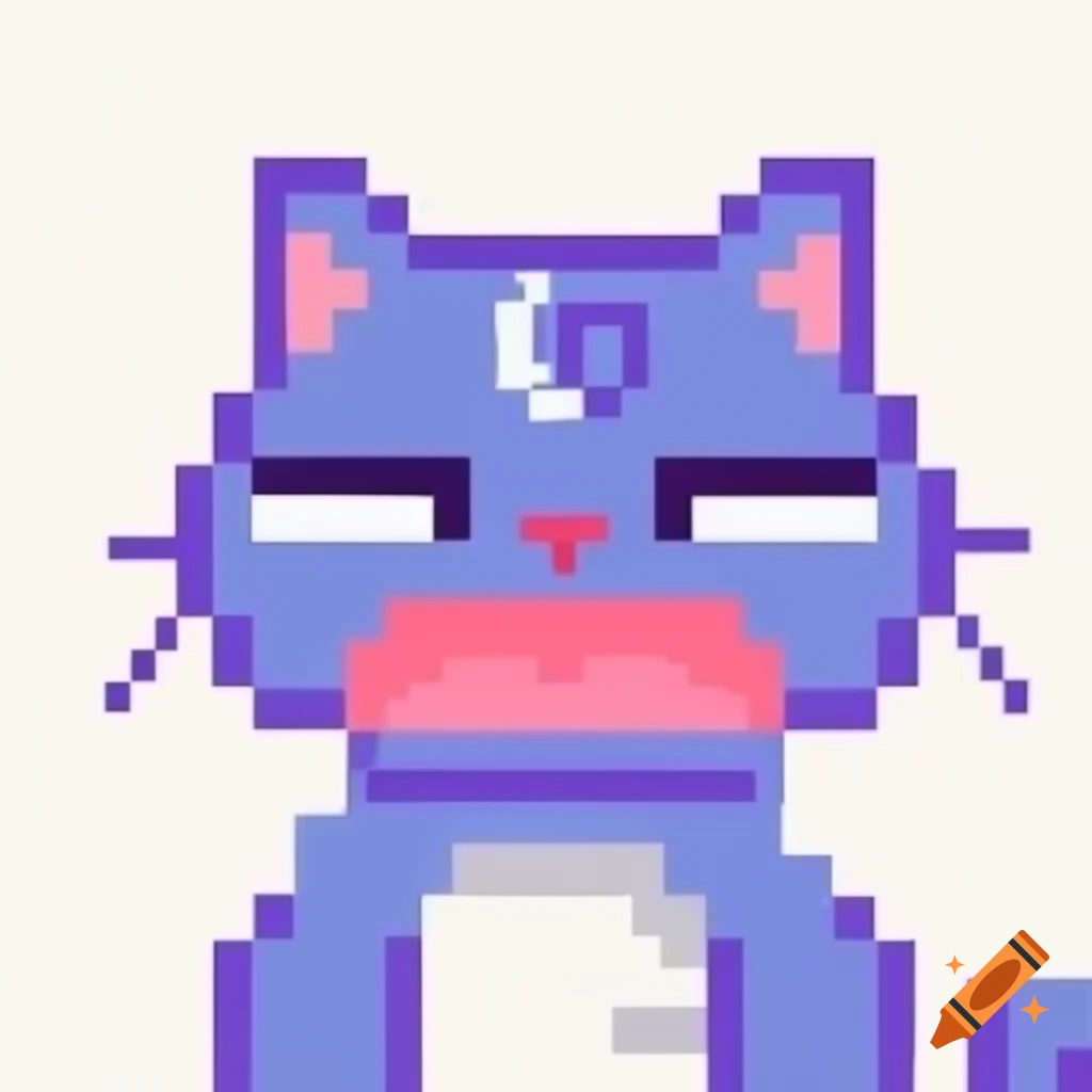 Pixelated Logo Of A Crying Cat And Dog On Craiyon