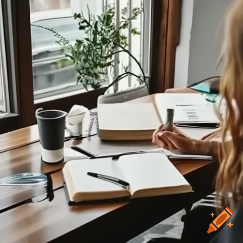 Desk setup with notebook, smartphone, coffee, and window view for LinkedIn newsletter