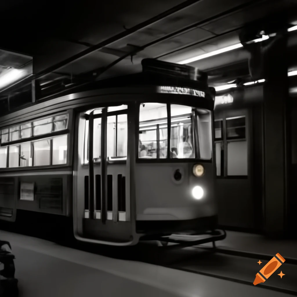4-Car GATA LRV trolley entering Underground Union Street Terminal in Galieotropolis, New Jersey