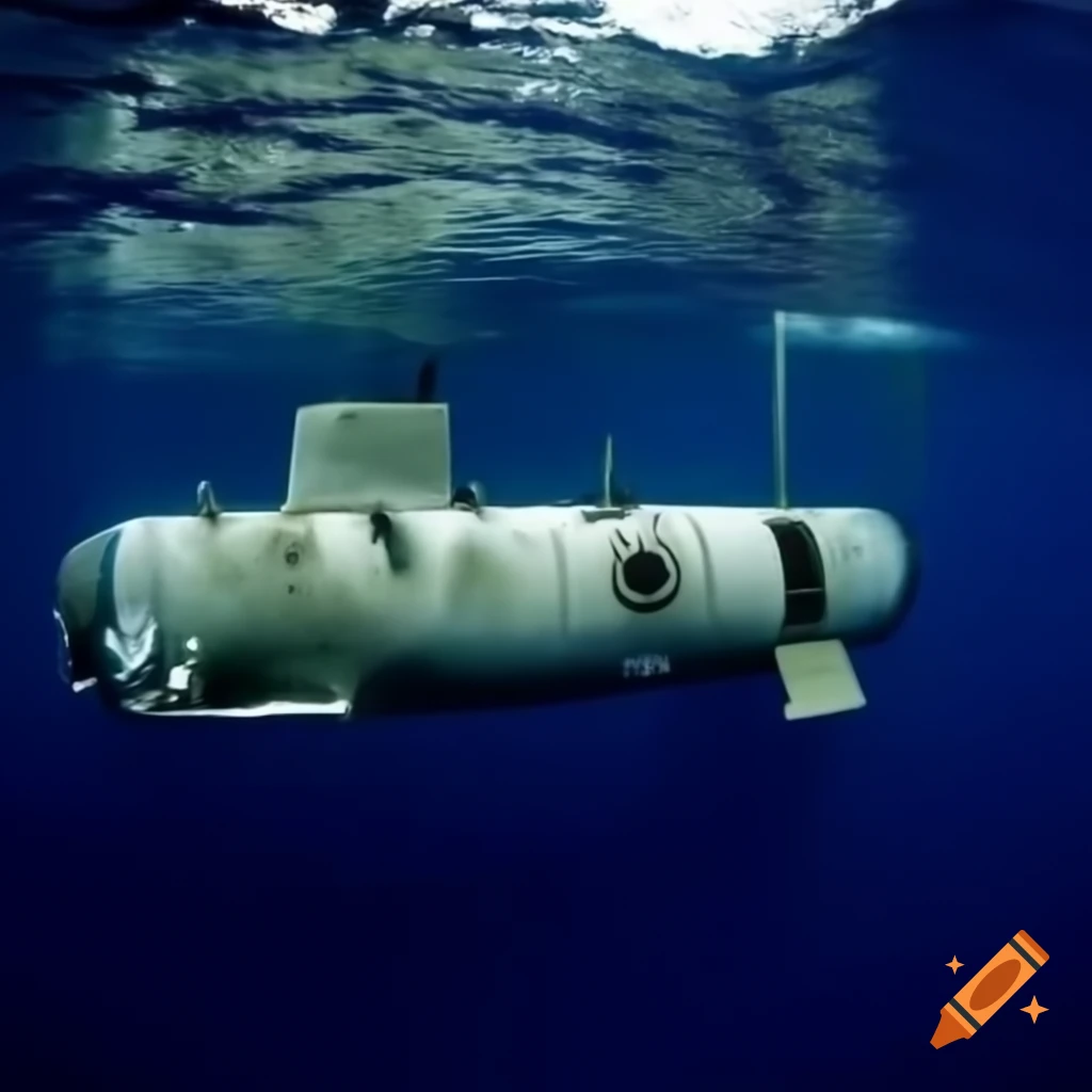 Small rhombus-shaped submarine made of reinforced fiberglass, 8 meters long