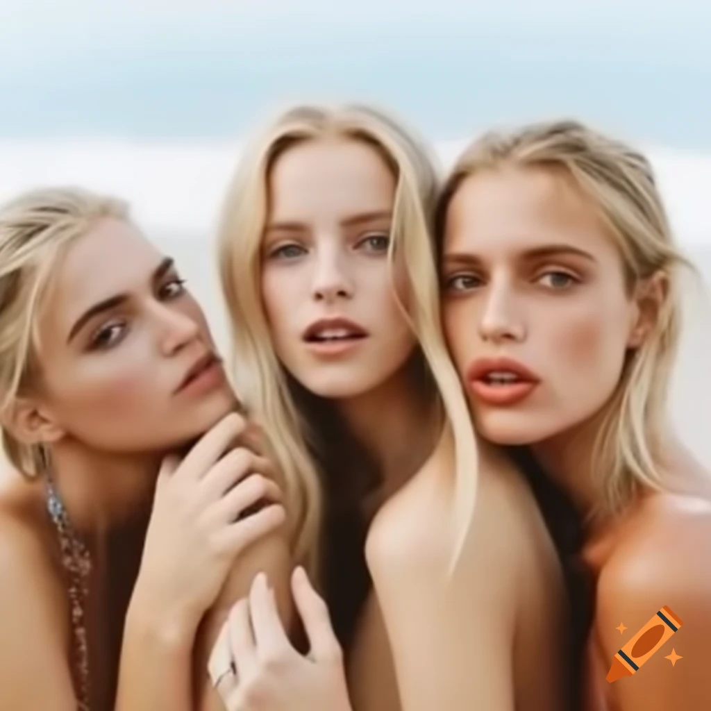 Women with blonde hair enjoying time on the beach