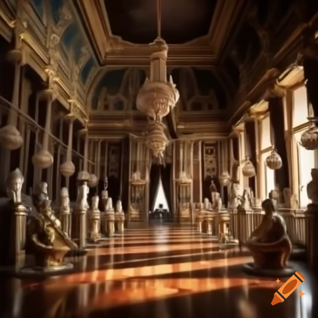 Grand royal palace with luxury decor and young Prince Siddhartha