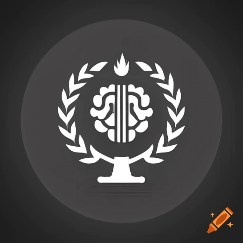 Stylized icon representing wisdom with a book and flame