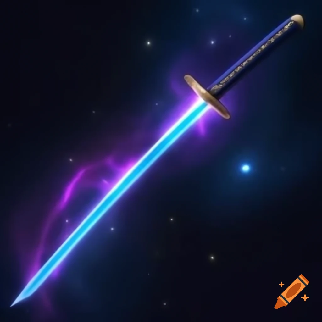 Katana surrounded by stars
