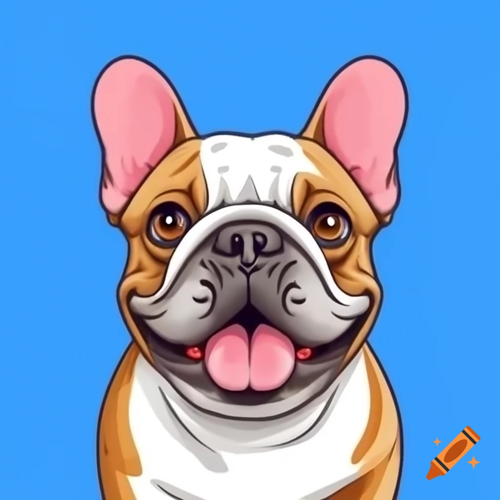 Happy French bulldog with a joyful expression
