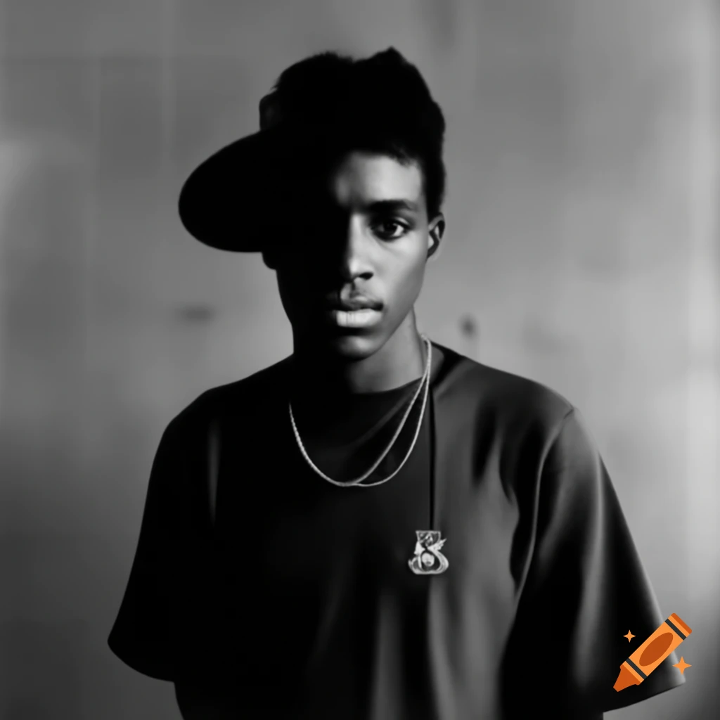 Self portrait of fictional African-American rapper Anthony Asad Moldenhauer