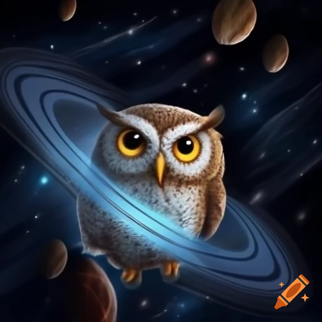 Owl in space with the number 22