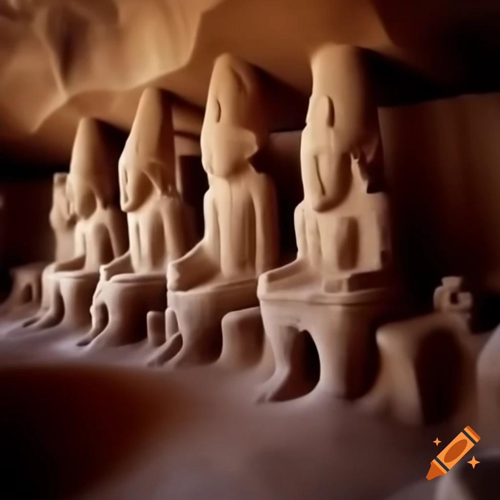 Ancient stone hoodoos shaped into unique standing figures