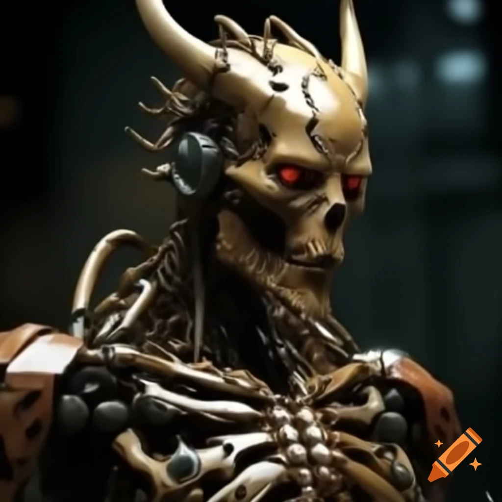 Mechanical demon body combining technology with flesh and bone