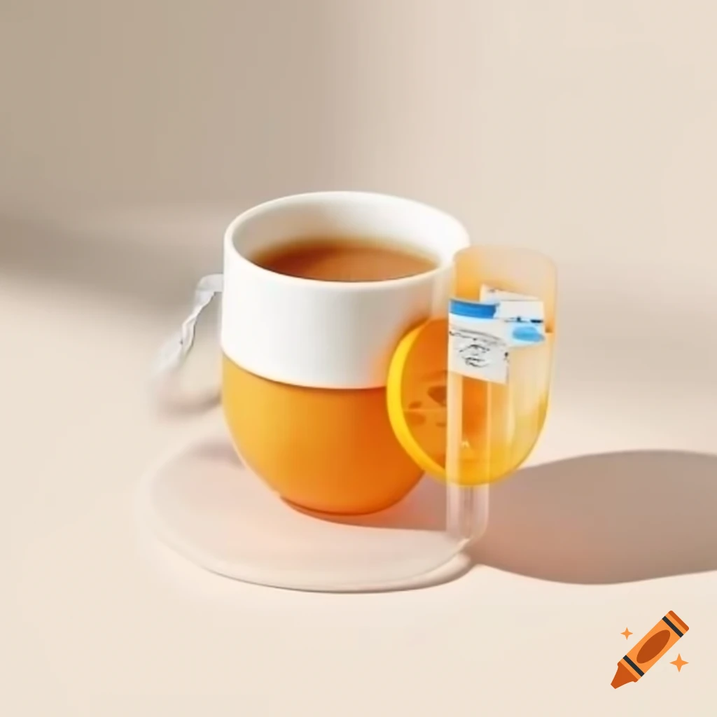 Cup of orange infusion tea