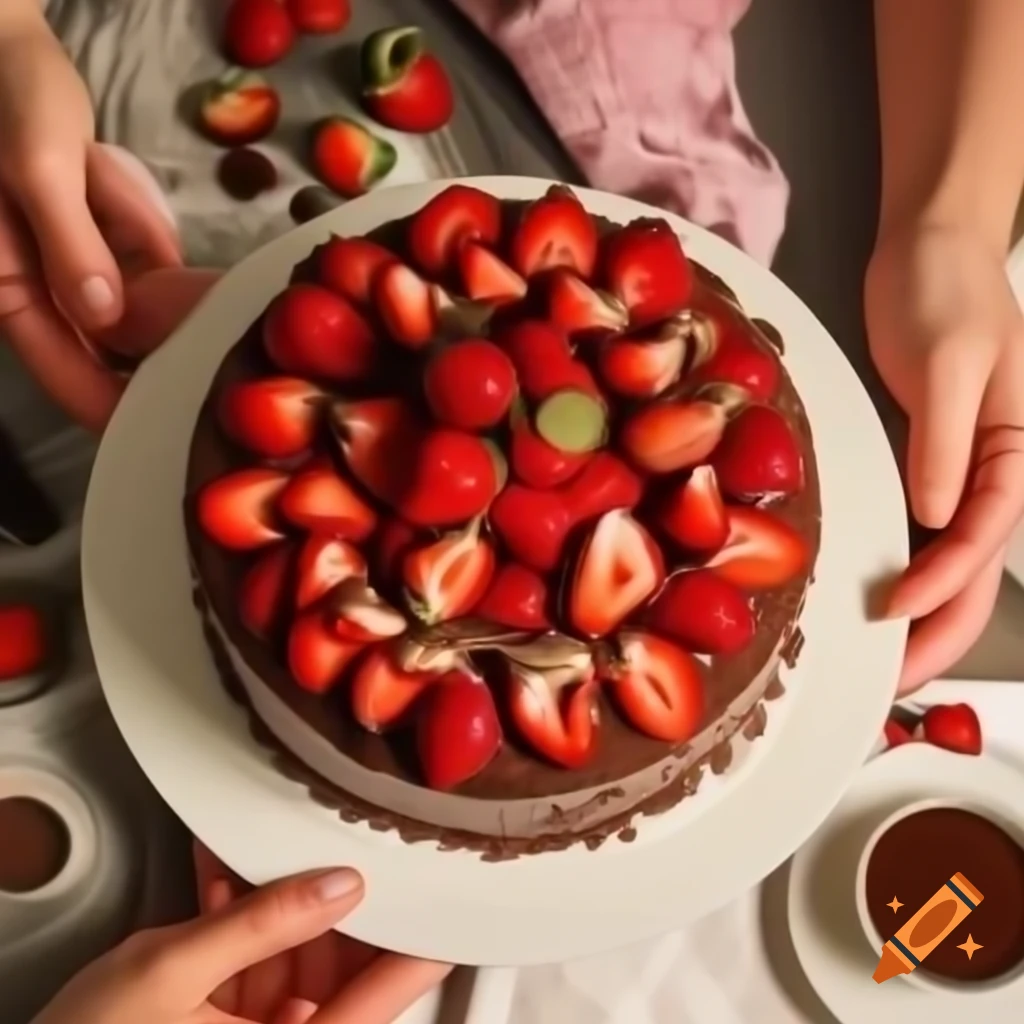 Chocolate cake with m m s strawberries chocolate cream and kitkat