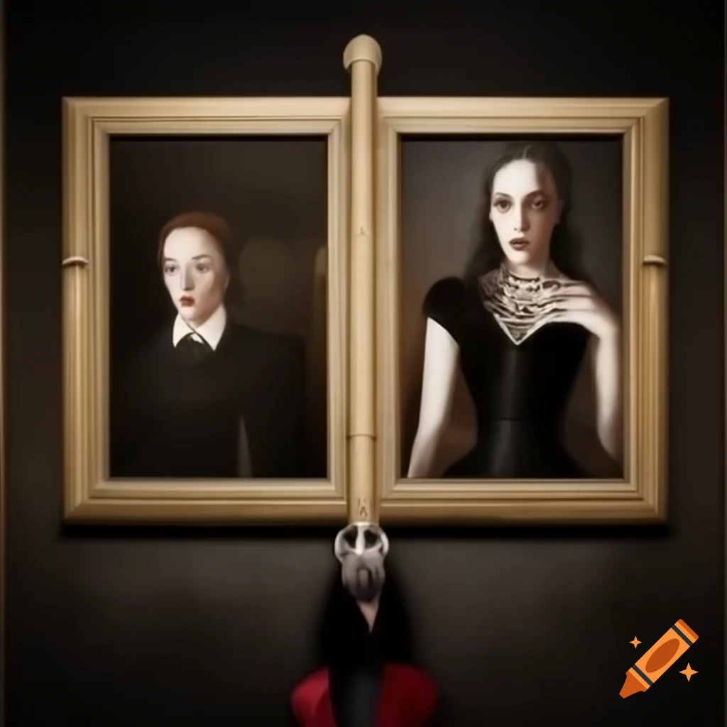 Contrast Diptych featuring Southern Slav female and Gothic woman