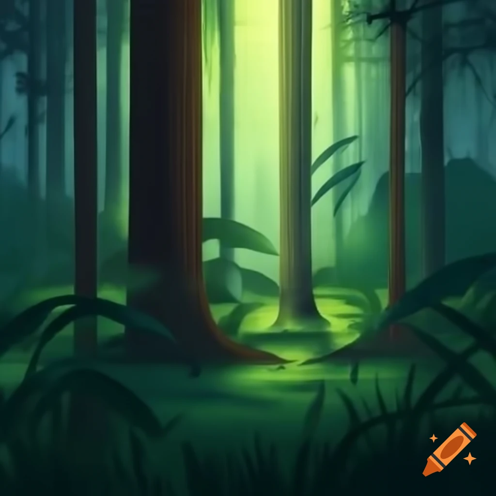 Dense forest landscape with rich vegetation